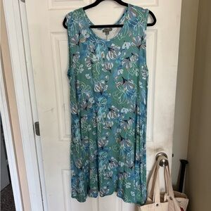 🆕 👗 Style & Co. Blue and White Pleated Mini Dress